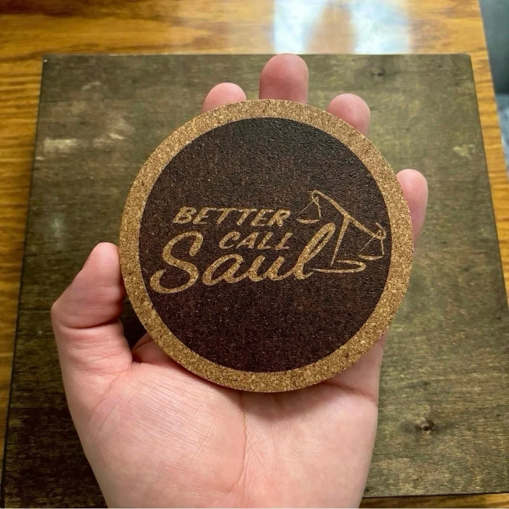 Breaking Bad Better Call Saul Laser Engraved Cork Coasters